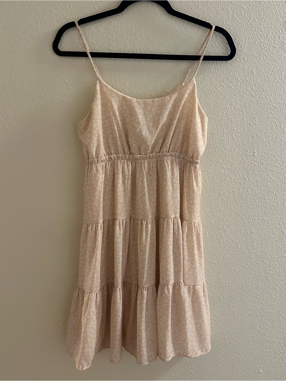 Yellow Tiered Spaghetti-Strap Sundress